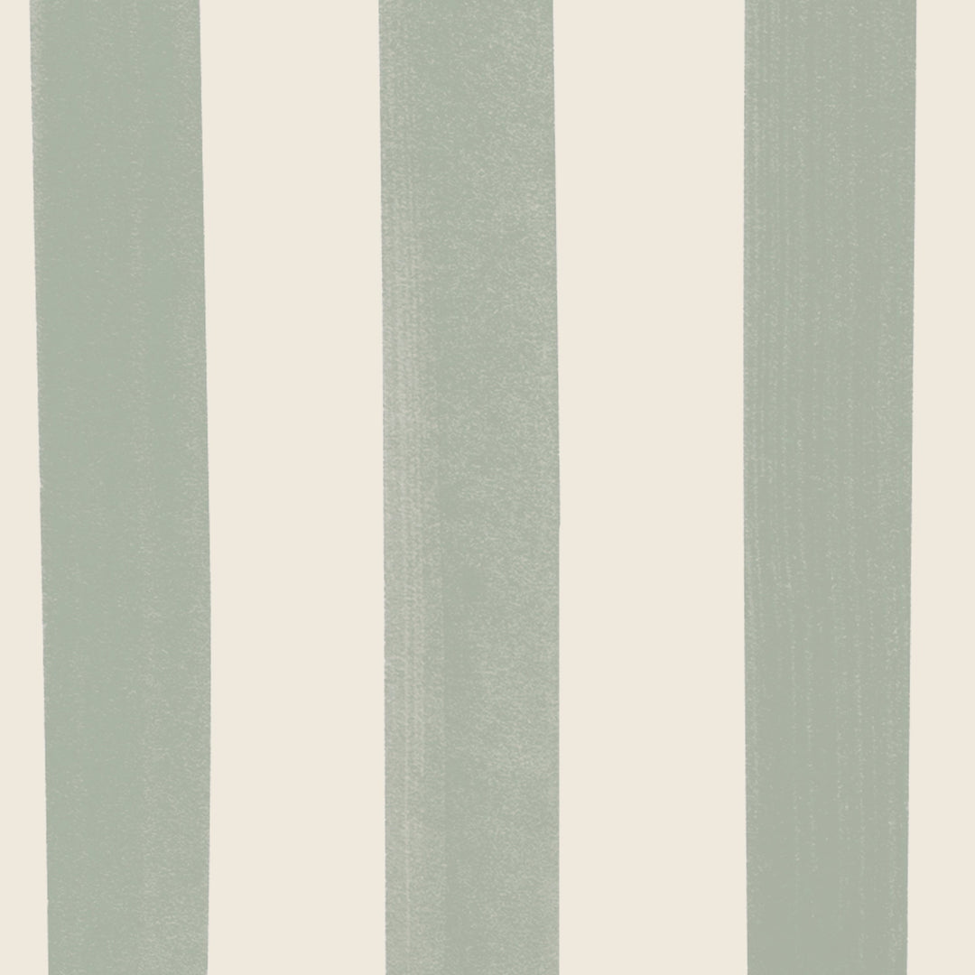 Watercolour Stripes Large - Sage & Cream