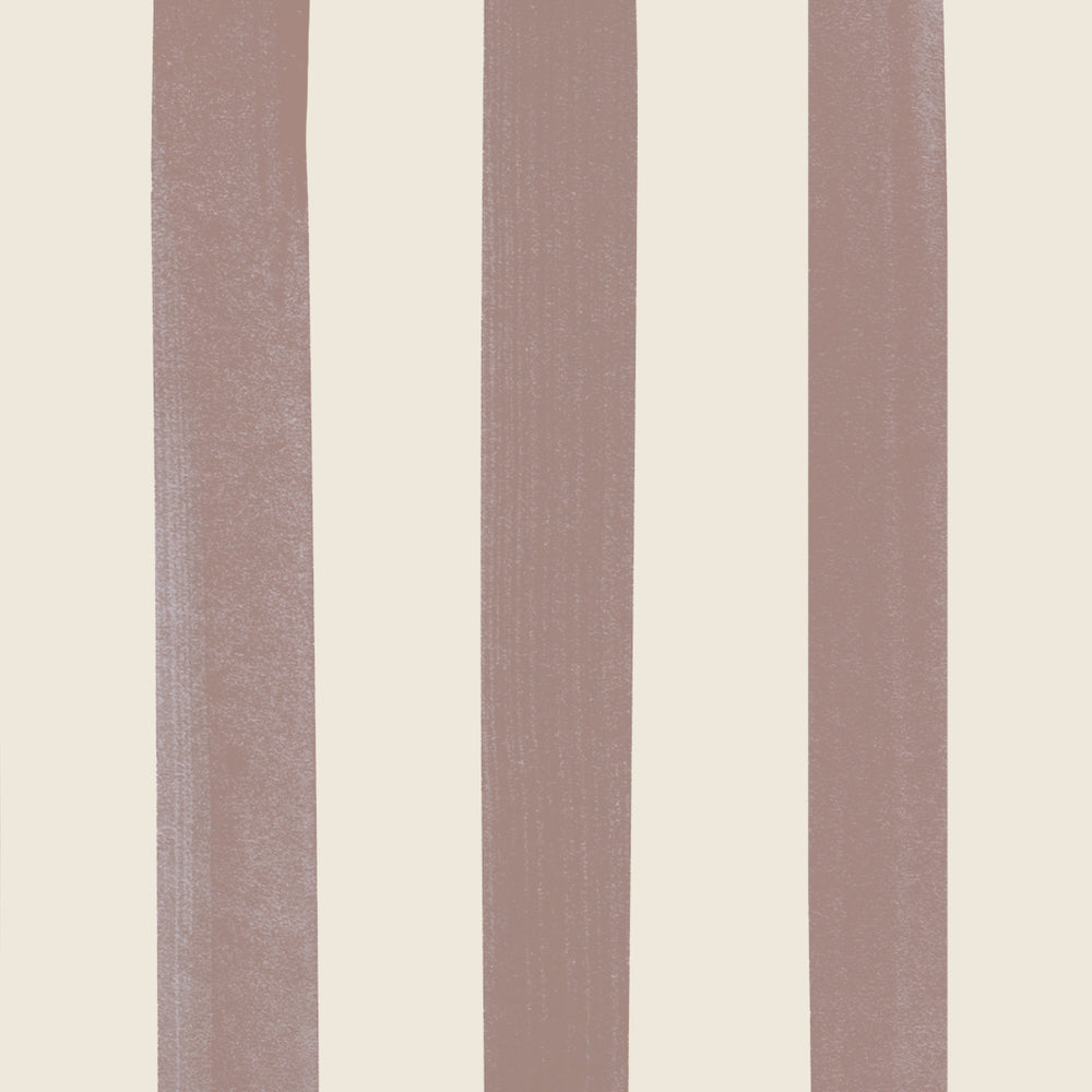 Watercolour Stripes - Chocolate & Cream