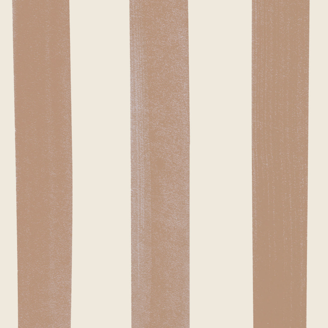 Watercolour Stripes Large - Terracotta & Cream