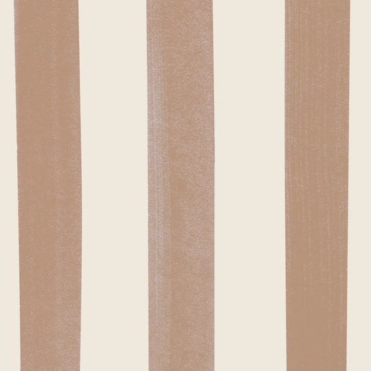 Watercolour Stripes Large - Terracotta & Cream