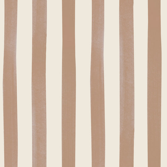Watercolour Stripes Large - Terracotta & Cream