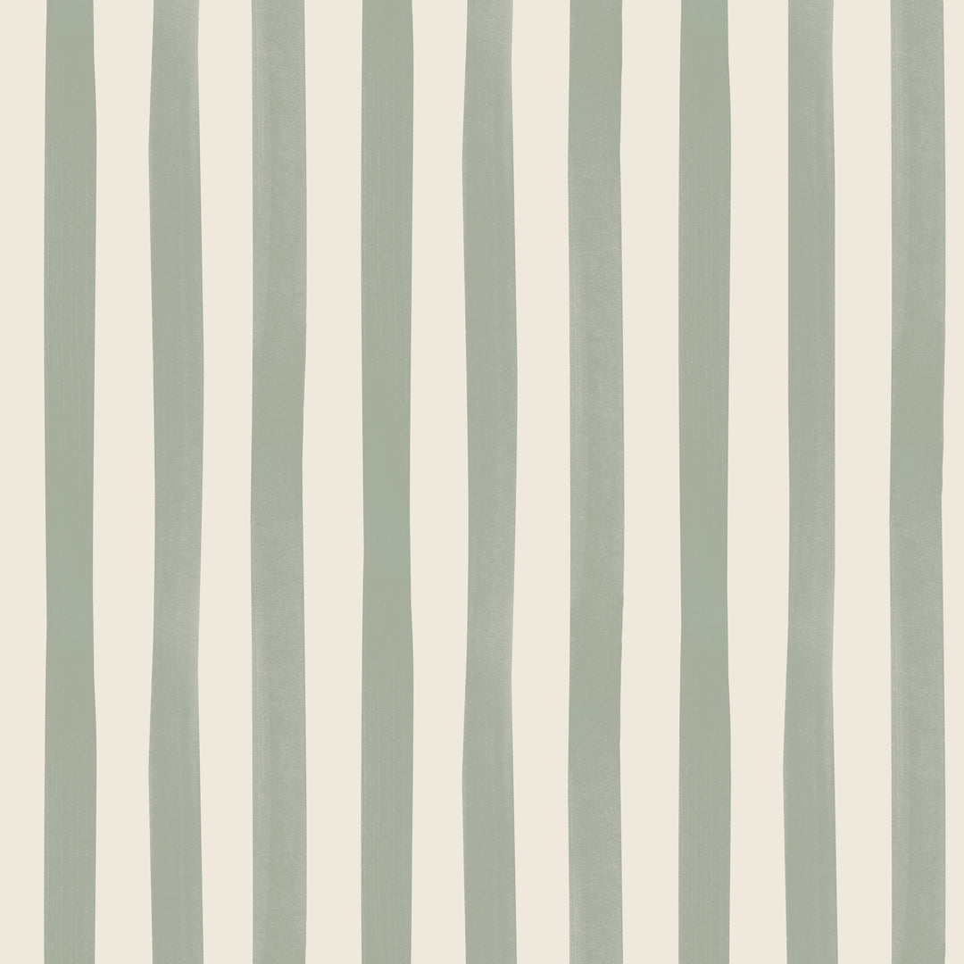 Watercolour Stripes - Sage & Cream