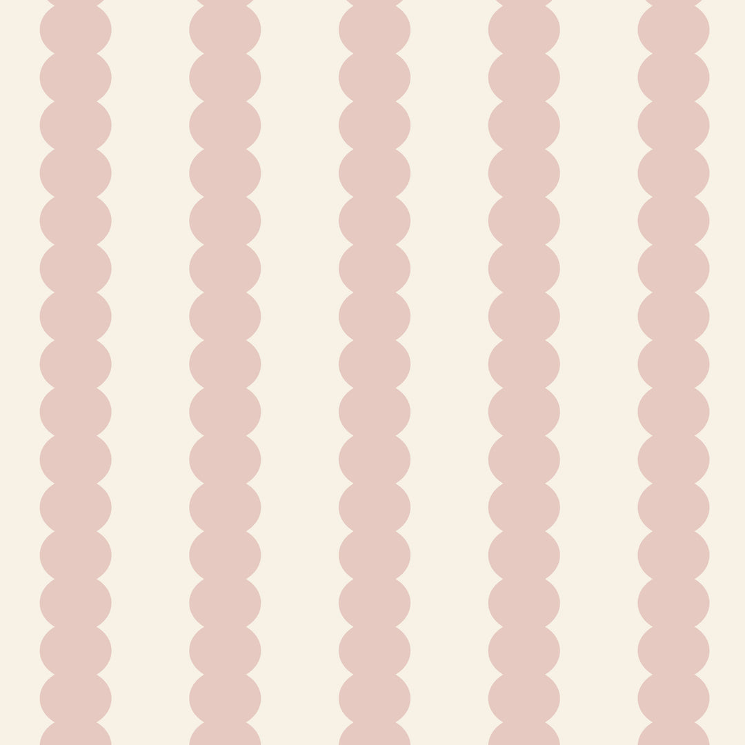 Beady Stripes - Carnation & Cream