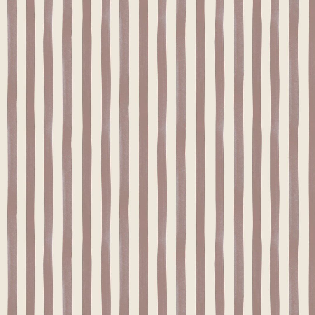 Watercolour Stripes - Chocolate & Cream