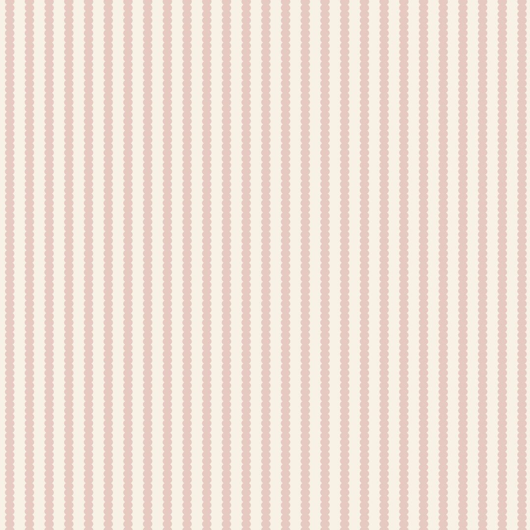 Beady Stripes - Carnation & Cream