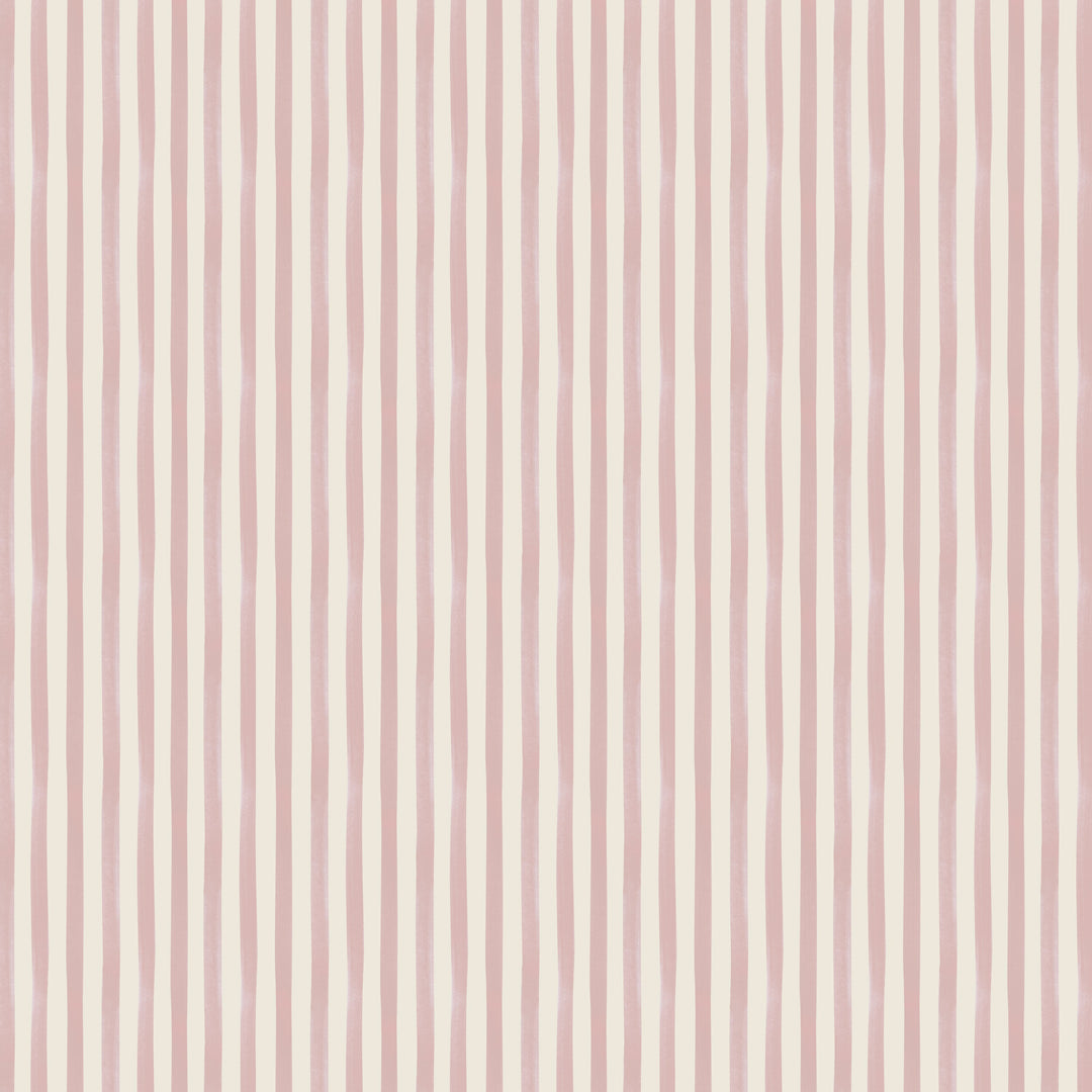 Watercolour Stripes - Candy & Cream