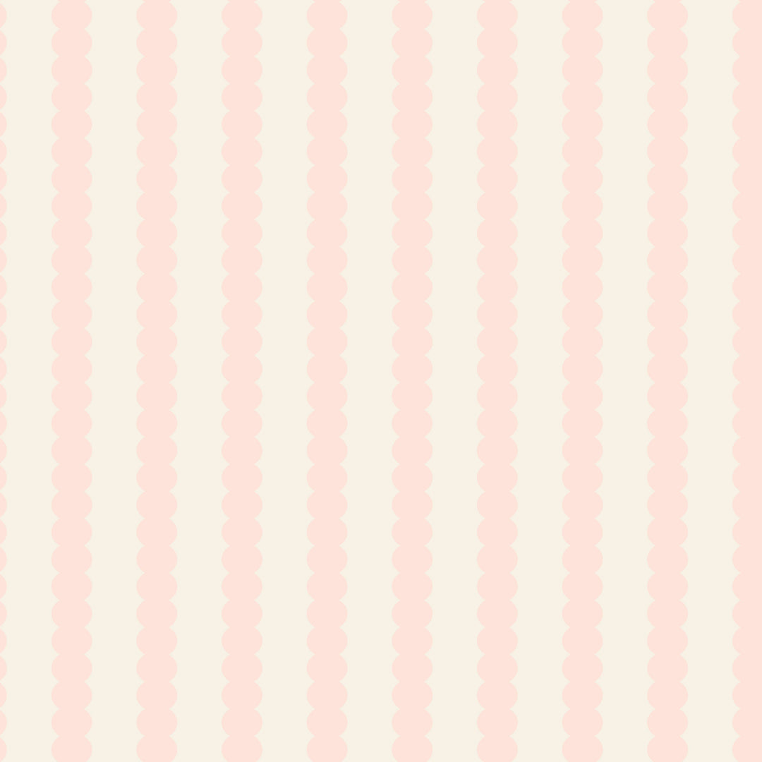 Beady Stripes - Bare Pink & Cream