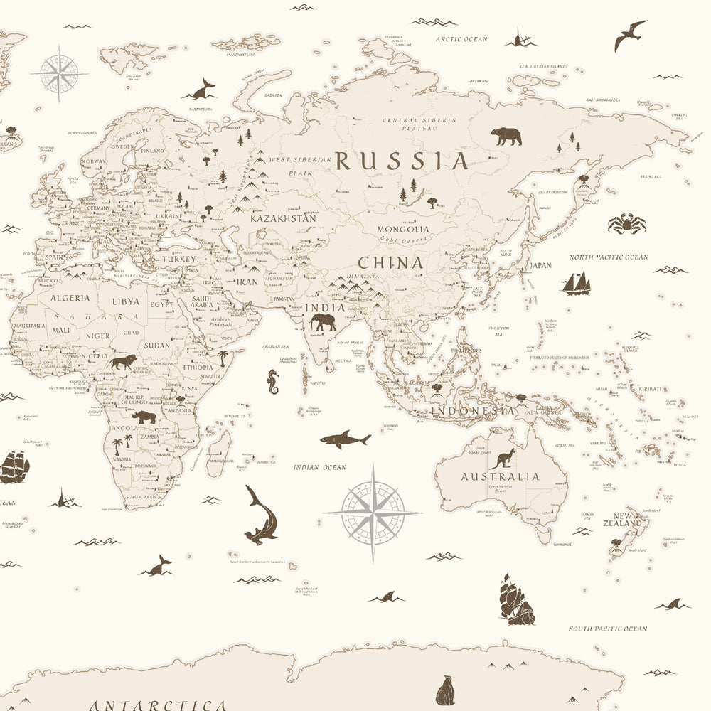 Antique Atlas in Ivory