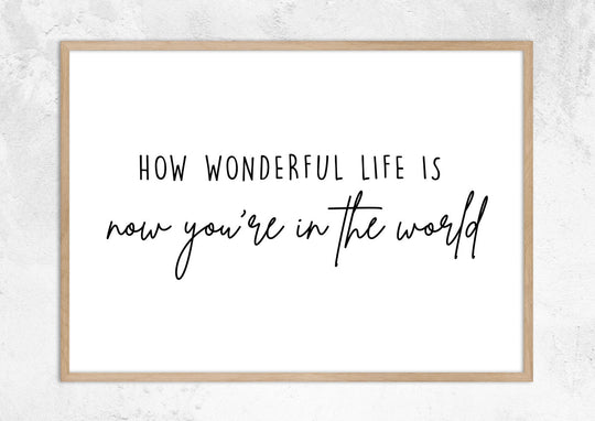 How Wonderful Life Is No I