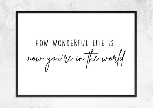 How Wonderful Life Is No I