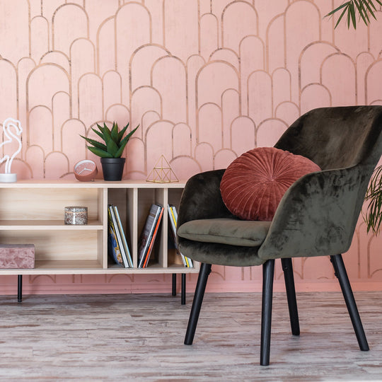 Rose Gold Archways on Deep Blush