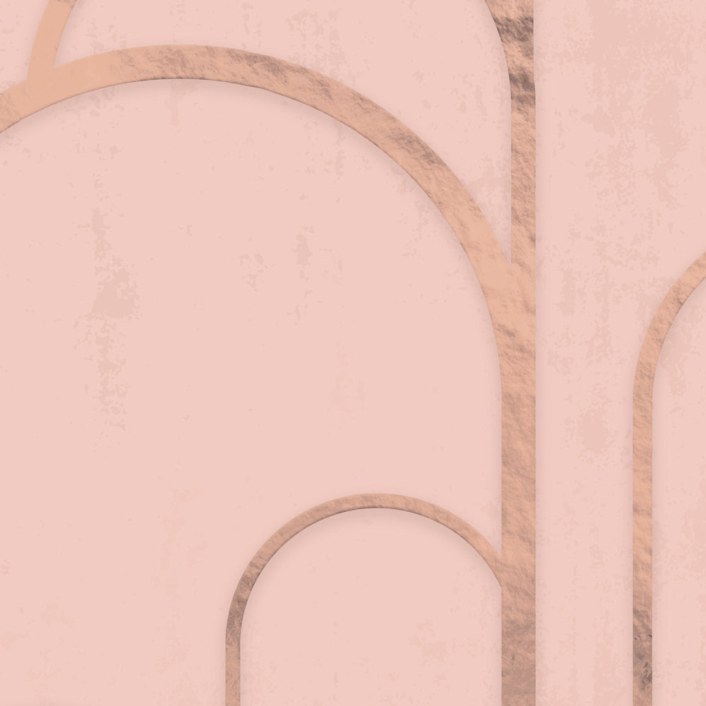 Rose Gold Archways on Deep Blush