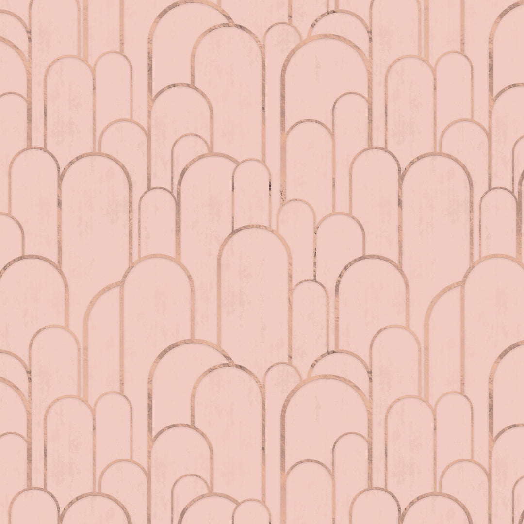 Rose Gold Archways on Deep Blush