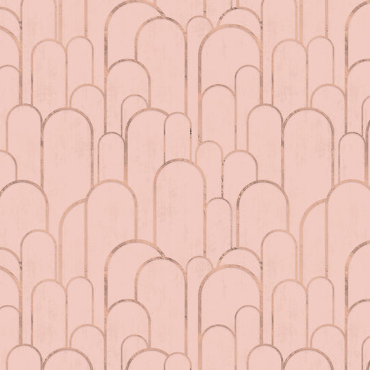 Rose Gold Archways on Deep Blush