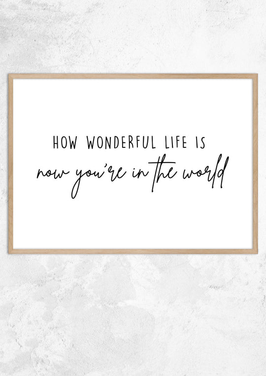 How Wonderful Life Is No I