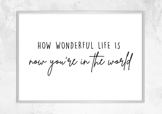How Wonderful Life Is No I