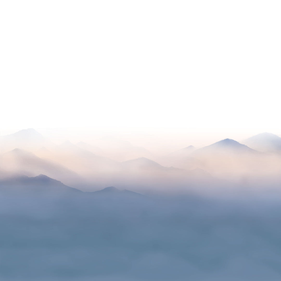 Distant Mountains - Sunset Blue