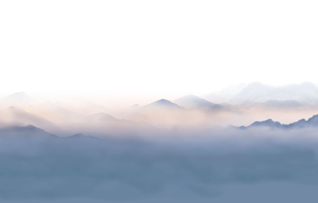 Distant Mountains - Sunset Blue