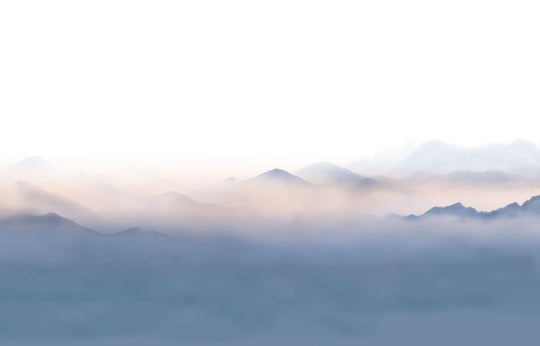 Distant Mountains - Sunset Blue