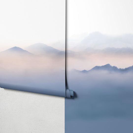 Distant Mountains - Sunset Blue