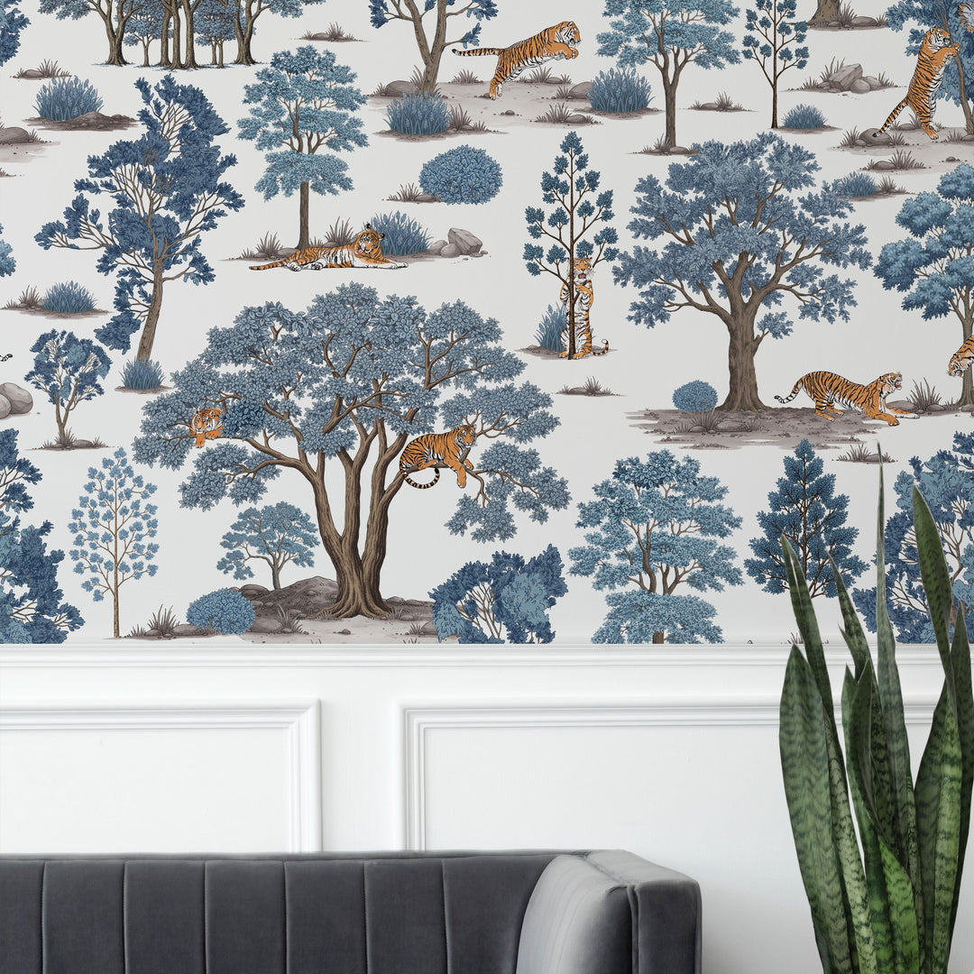 Tiger In The Woods - Blue