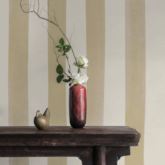 Watercolour Stripes Large - Mustard & Cream