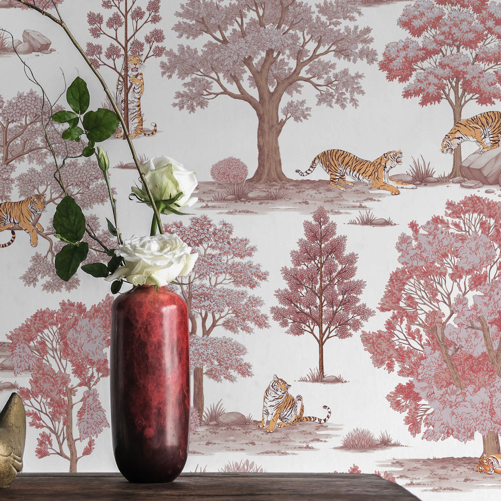 Tiger In The Woods - Candy Pink