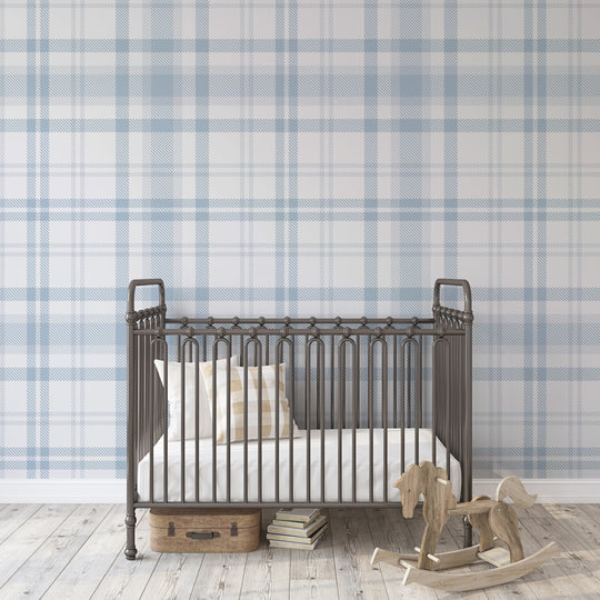 Plaid - Pale Blue