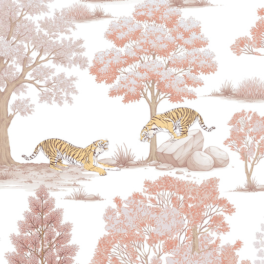 Tiger In The Woods - Pale Blush