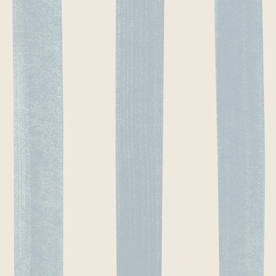 Watercolour Stripes Large - Powder Blue & Cream