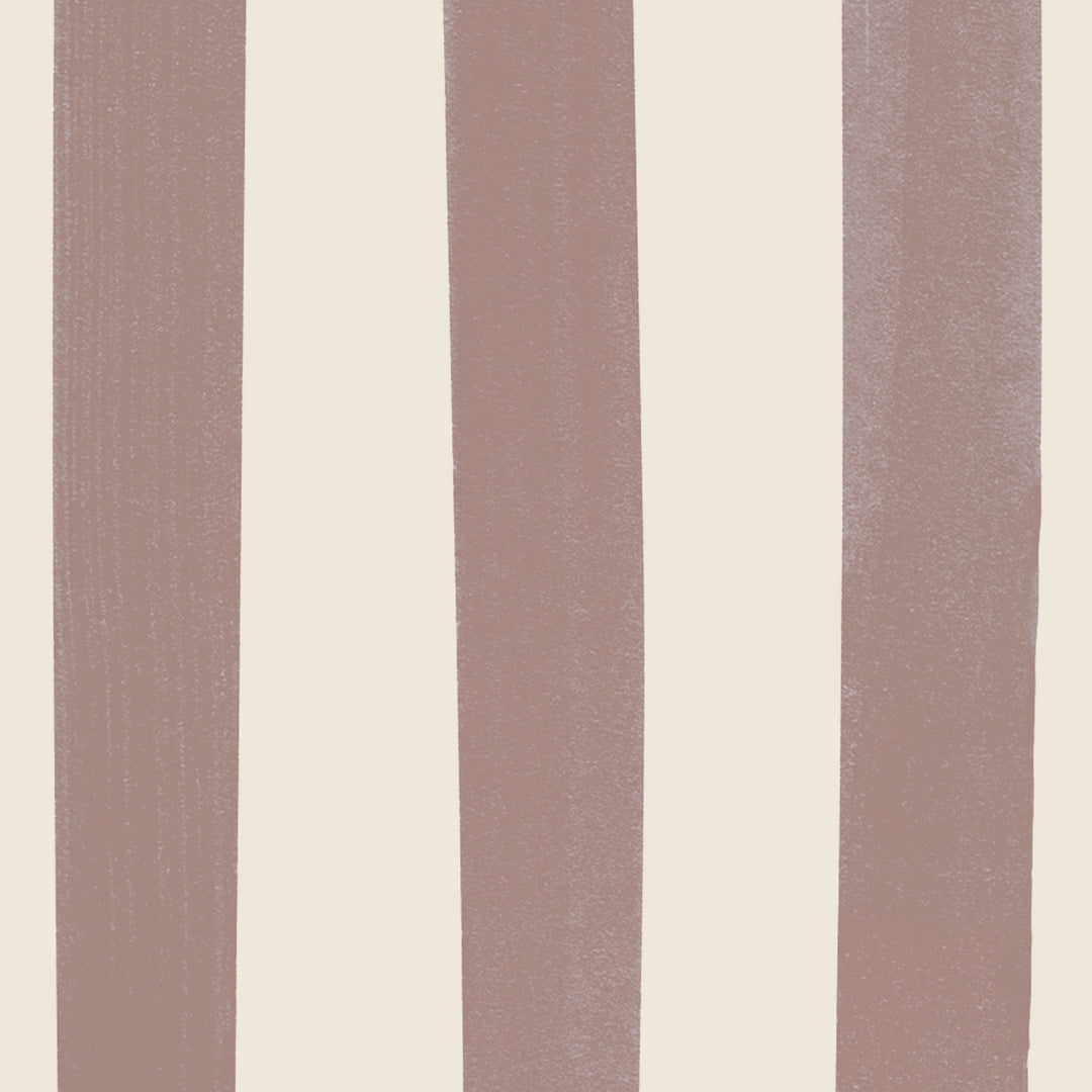 Watercolour Stripes Large - Chocolate & Cream