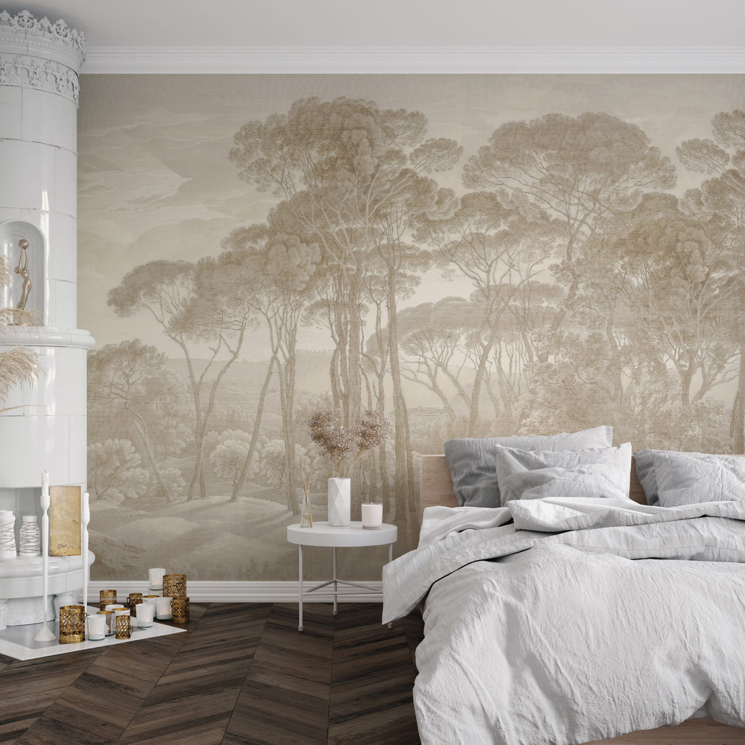 Umbrella Pines Study - Dusty Silk