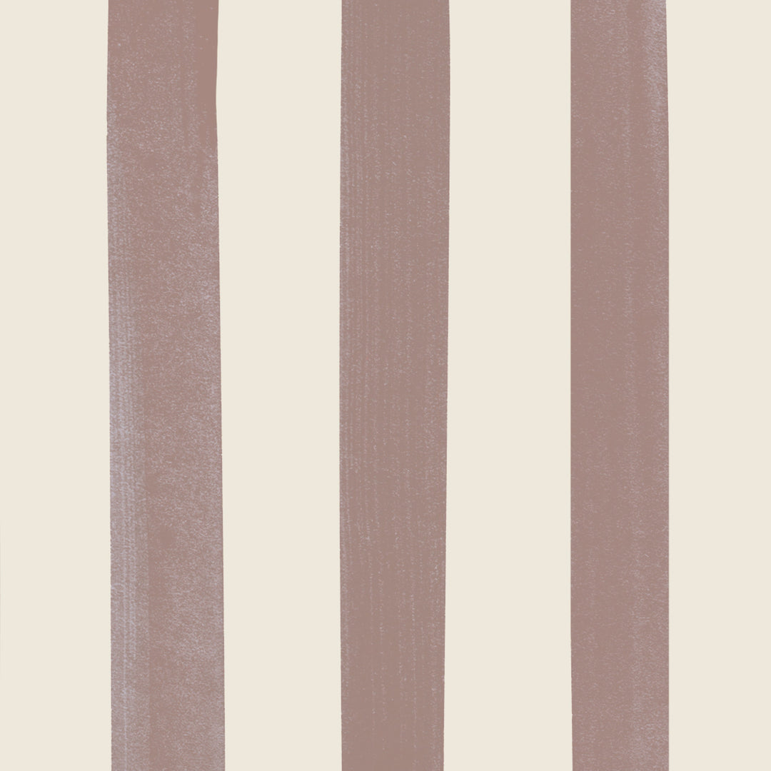 Watercolour Stripes - Chocolate & Cream