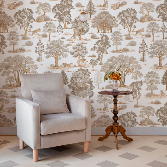 Tiger In The Woods - Beige