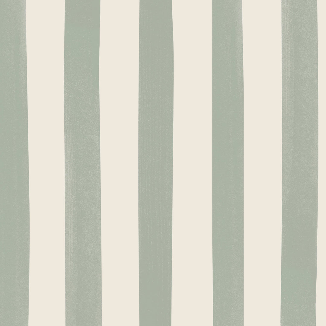 Watercolour Stripes Large - Sage & Cream