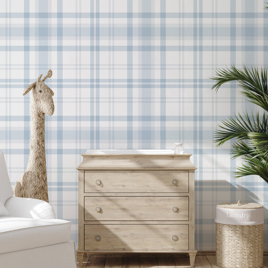 Plaid - Pale Blue