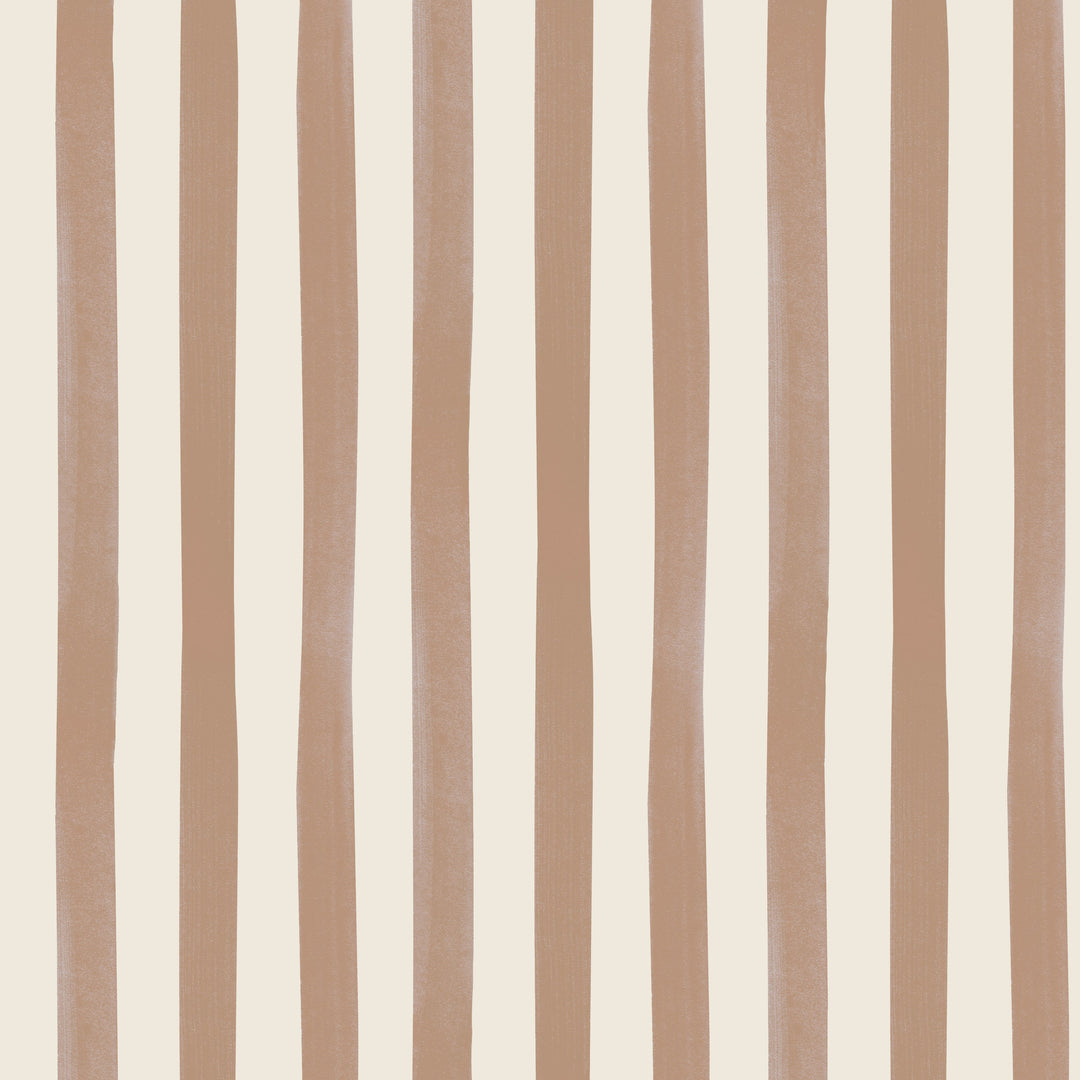 Watercolour Stripes - Terracotta & Cream