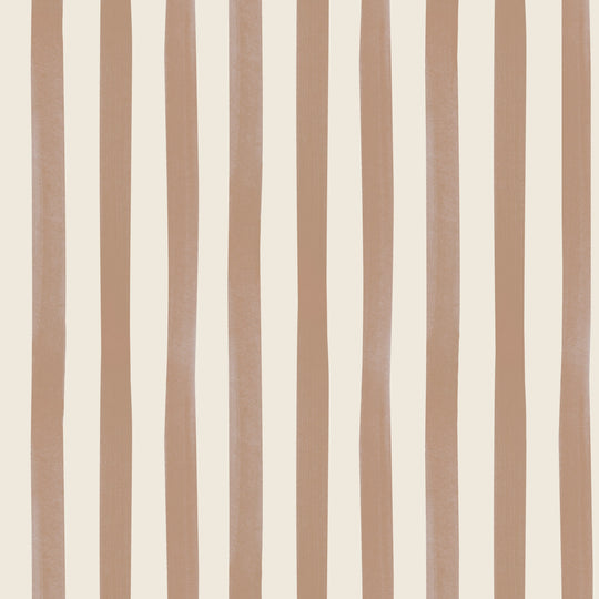 Watercolour Stripes - Terracotta & Cream