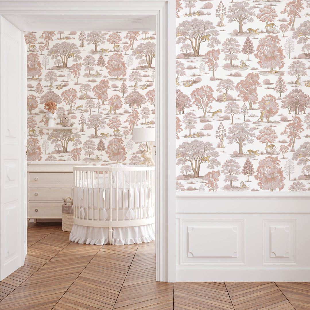 Tiger In The Woods - Pale Blush