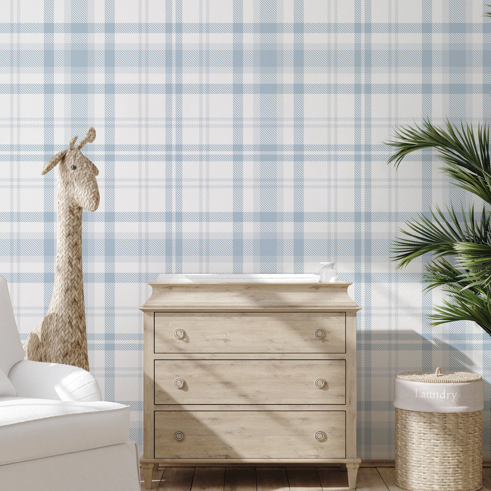 Plaid - Pale Blue