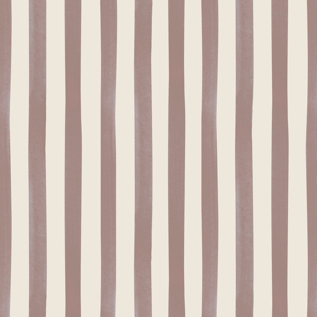 Watercolour Stripes - Chocolate & Cream