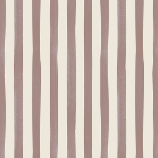 Watercolour Stripes - Chocolate & Cream