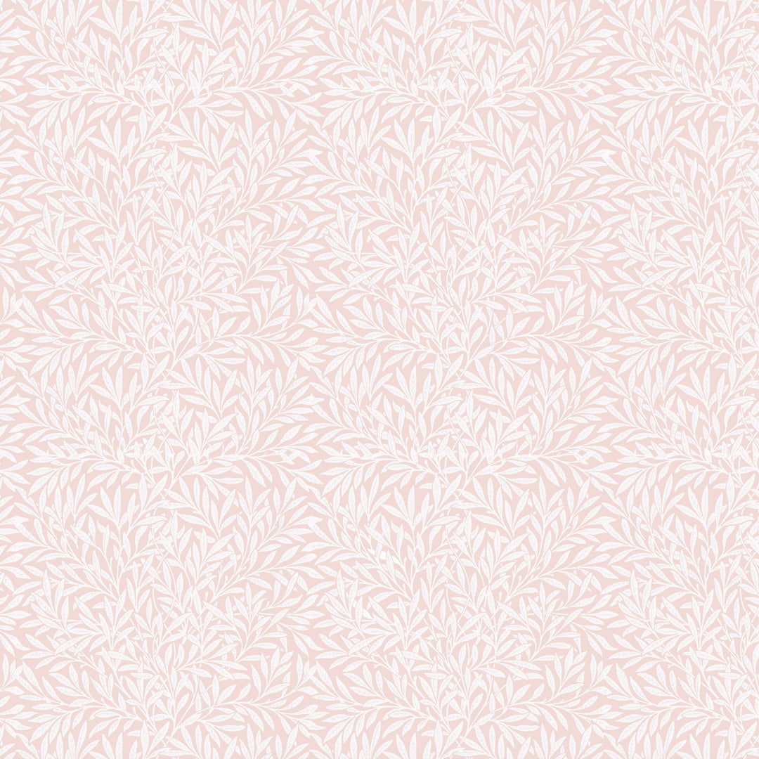 White Lily Leaves on Pale Blush