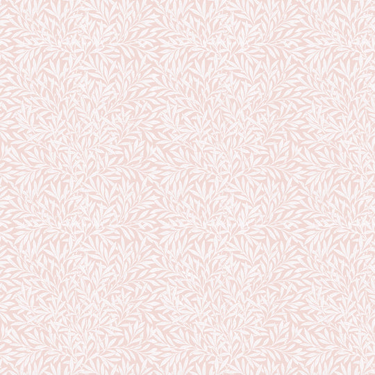 White Lily Leaves on Pale Blush