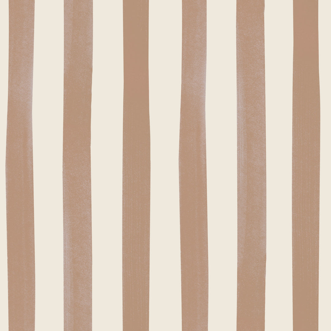 Watercolour Stripes Large - Terracotta & Cream