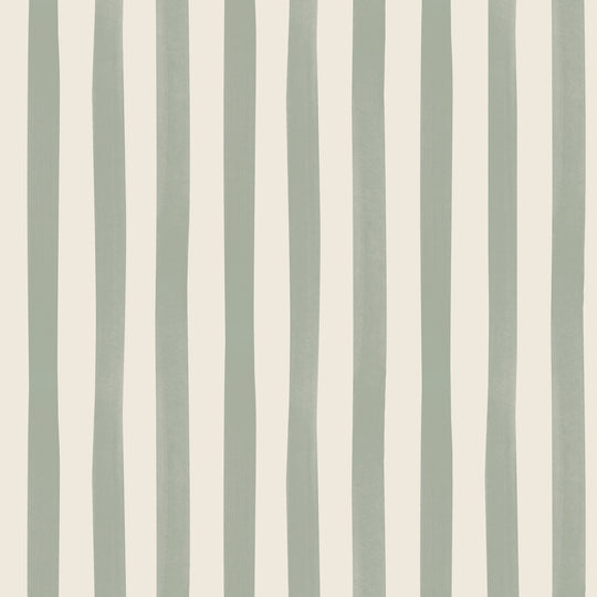 Watercolour Stripes - Sage & Cream