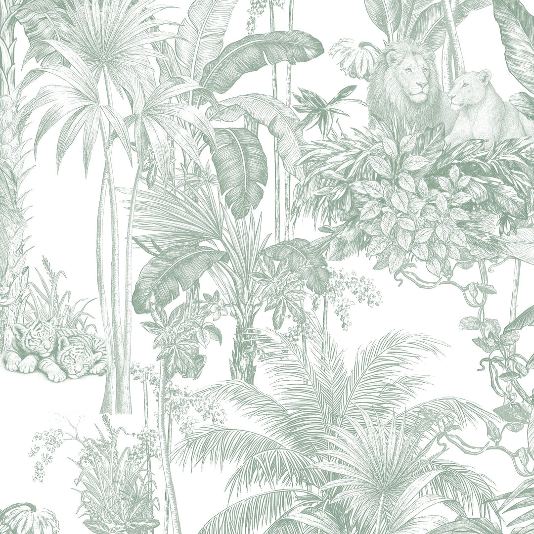 Jungle - Colonial Cats in Sage