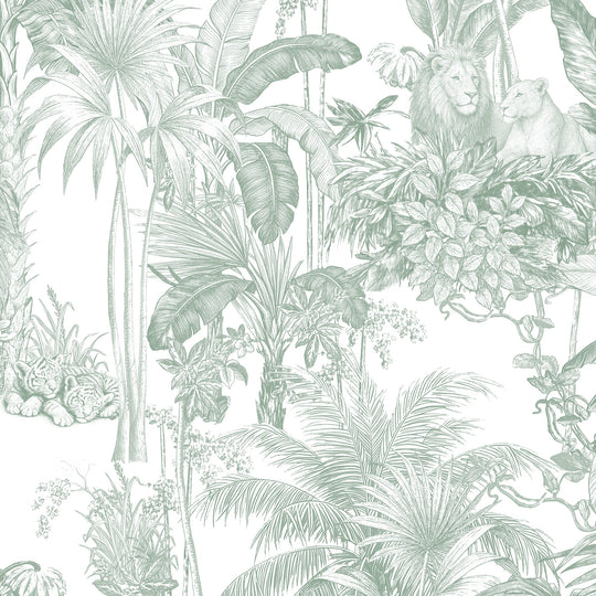 Jungle - Colonial Cats in Sage