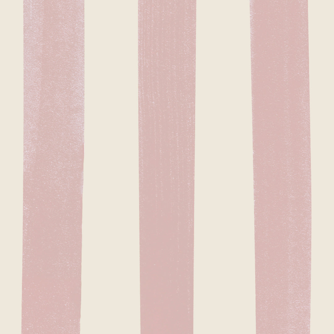 Watercolour Stripes Large - Candy & Cream