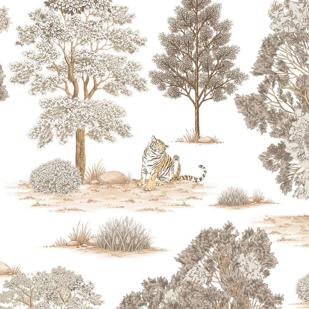 Tiger In The Woods - Beige